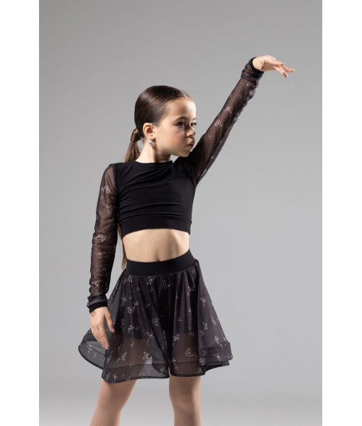 Топ з довгим рукавом із метеликами