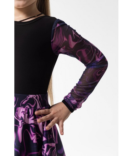 Боді дитячий з рукавами з сітки космос